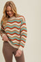 Multi Color Wavy Striped Sweater