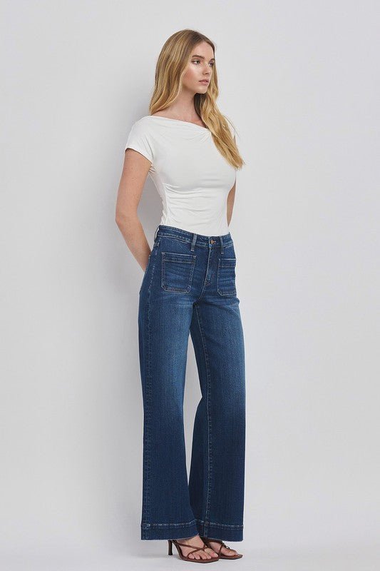 Flying Monkey Dark Denim Patch Pocket Trouser - The Nines