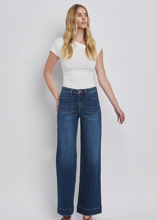 Flying Monkey Dark Denim Patch Pocket Trouser - The Nines