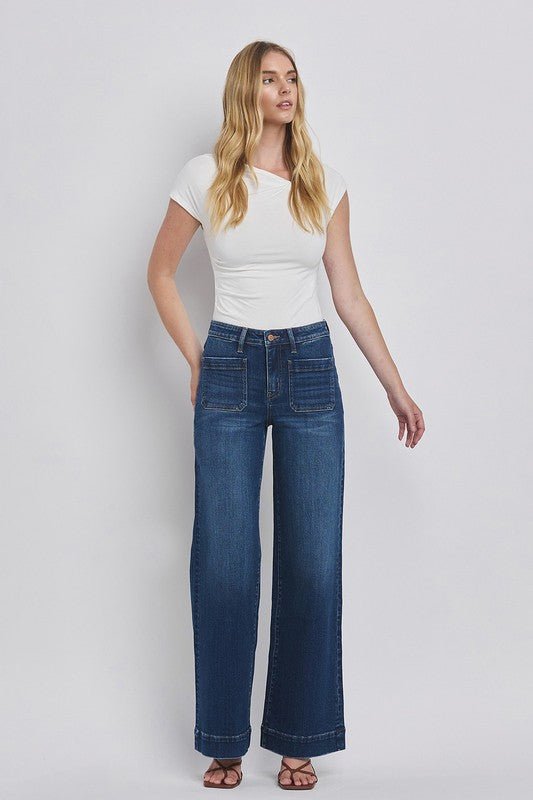 Flying Monkey Dark Denim Patch Pocket Trouser - The Nines