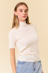 Mock Neck Half Sleeve Top - 3 colors!