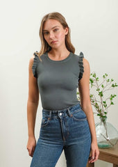 Frankie Fitted Ruffle Tank
