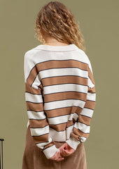 Caitlin Collared Striped Pullovers - 2 Colors! - FINAL SALE