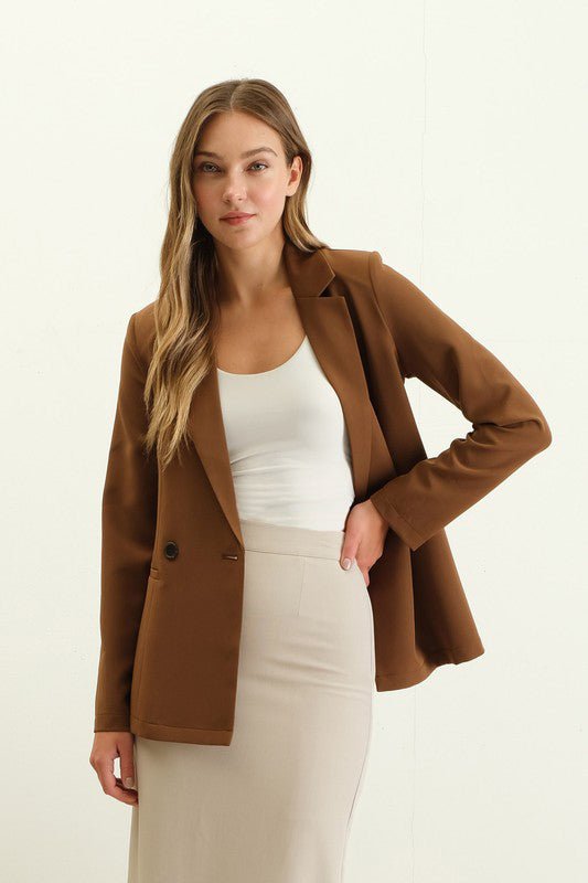 Solid Double Breasted Blazers - 2 Colors! - The Nines
