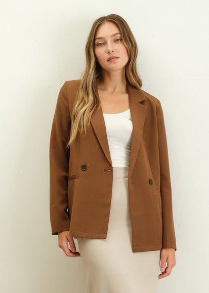 Solid Double Breasted Blazers - 2 Colors! - The Nines