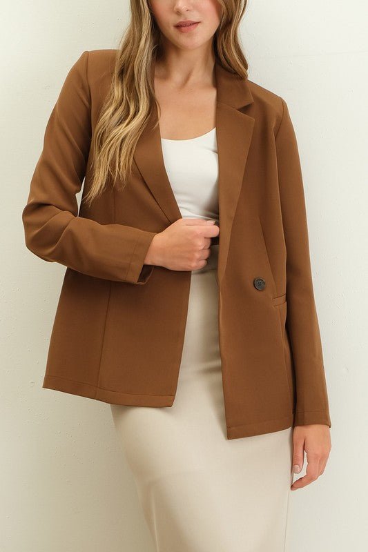 Solid Double Breasted Blazers - 2 Colors! - The Nines