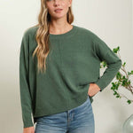 Green Basic Lightweight Sweater - The Nines