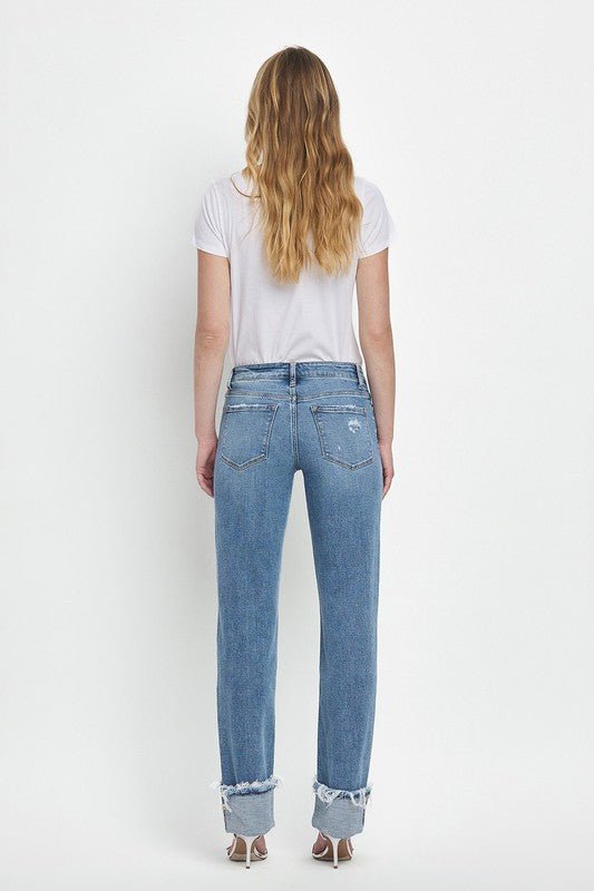 Vervet Evermore Mid Rise Cuffed Straight Jean - The Nines