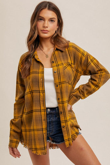 Mustard Plaid Shirt - FINAL SALE