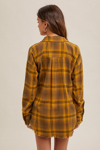 Mustard Plaid Shirt - FINAL SALE