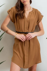 Belted Autumn Dress