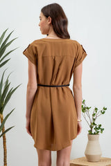 Belted Autumn Dress