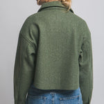 Cropped Fleece Shacket - The Nines