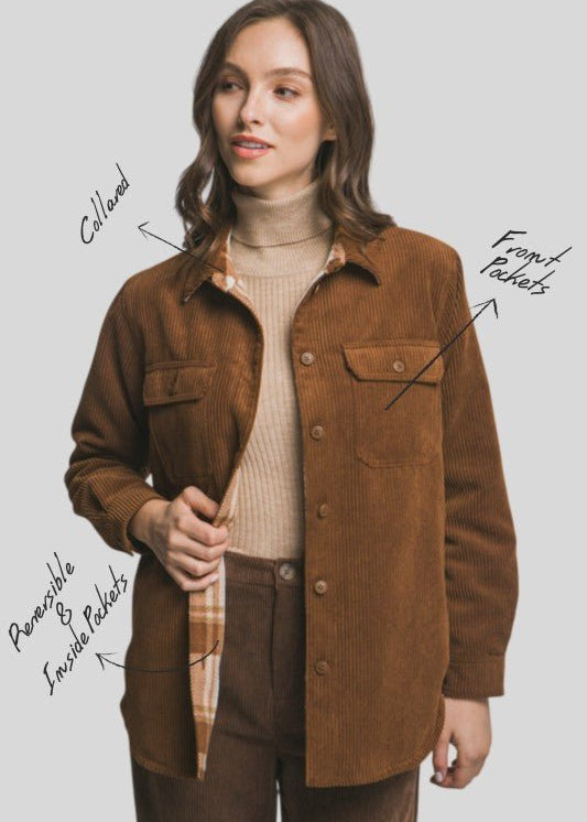 Reversible Button Down Jackets - 2 Colors! - The Nines