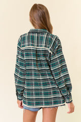 Plaid Flannel Fringe Detail Shacket - 2 Colors! - FINAL SALE