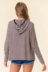 Striped Kangaroo Pocket Hoodies - 2 Colors! - FINAL SALE