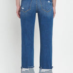 Vervet Daphne High Rise Cuffed Straight - The Nines