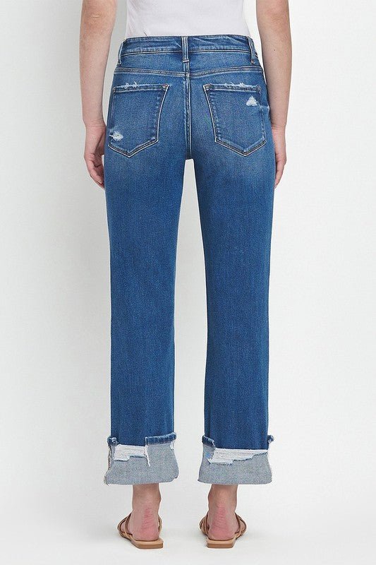Vervet Daphne High Rise Cuffed Straight - The Nines