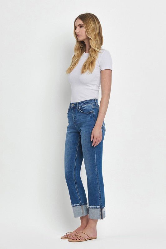Vervet Daphne High Rise Cuffed Straight - The Nines