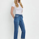 Vervet Daphne High Rise Cuffed Straight - The Nines