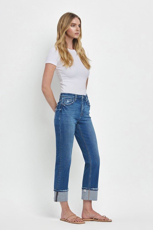 Vervet Daphne High Rise Cuffed Straight - The Nines