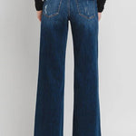 Flying Monkey High Rise Wide Leg Distressed Hem Jeans - FINAL SALE! - The Nines