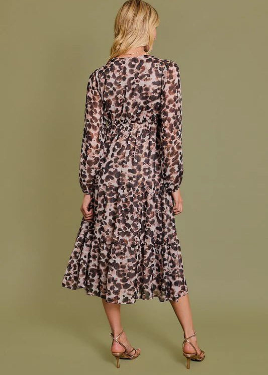 Shimmer Animal Print Dress - The Nines
