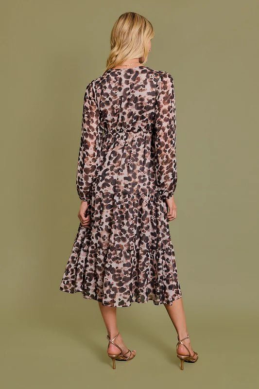 Shimmer Animal Print Dress - The Nines