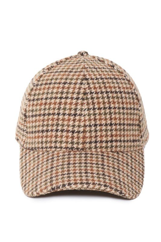 Plaid Woven Baseball Cap - The Nines