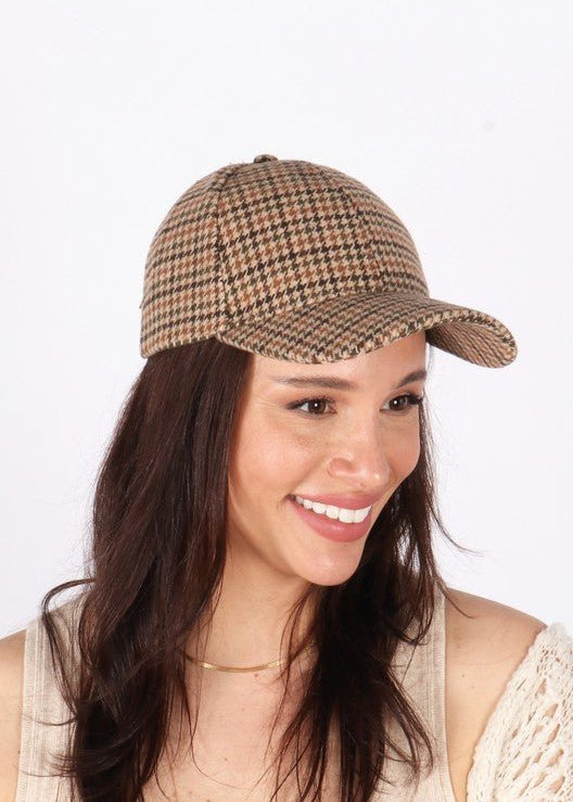 Plaid Woven Baseball Cap - The Nines
