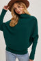 Hunter Green Slouch Ribbed Dolman Pullover