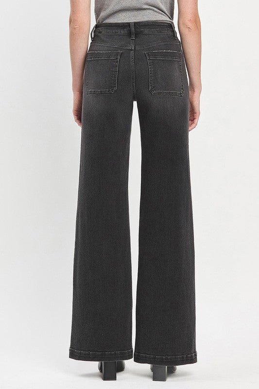 Vervet Black High Rise Trouser Jean - The Nines