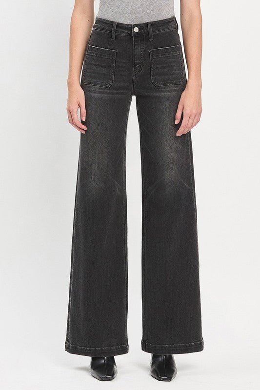 Vervet Black High Rise Trouser Jean - The Nines