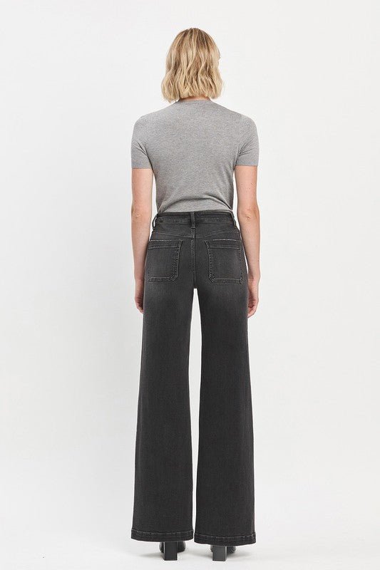 Vervet Black High Rise Trouser Jean - The Nines