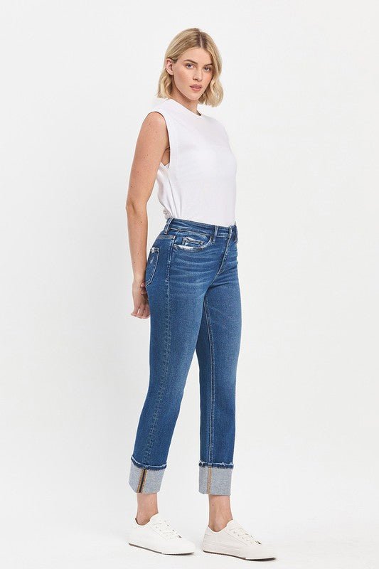 Vervet High Rise Cuff Slim Straight - The Nines