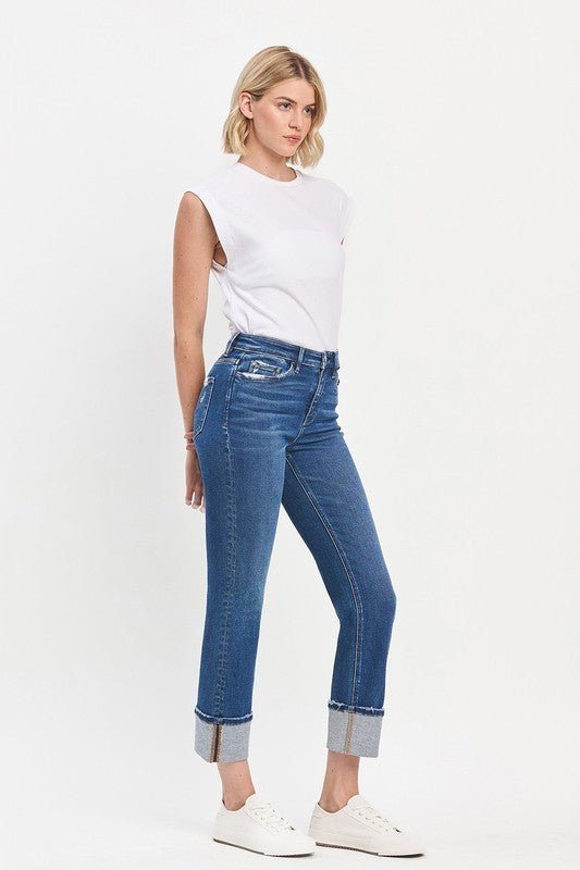 Vervet High Rise Cuff Slim Straight - The Nines