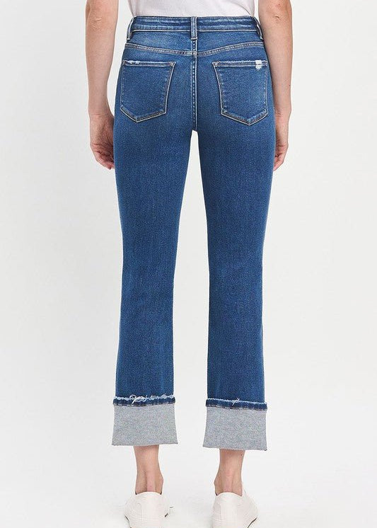 Vervet High Rise Cuff Slim Straight - The Nines