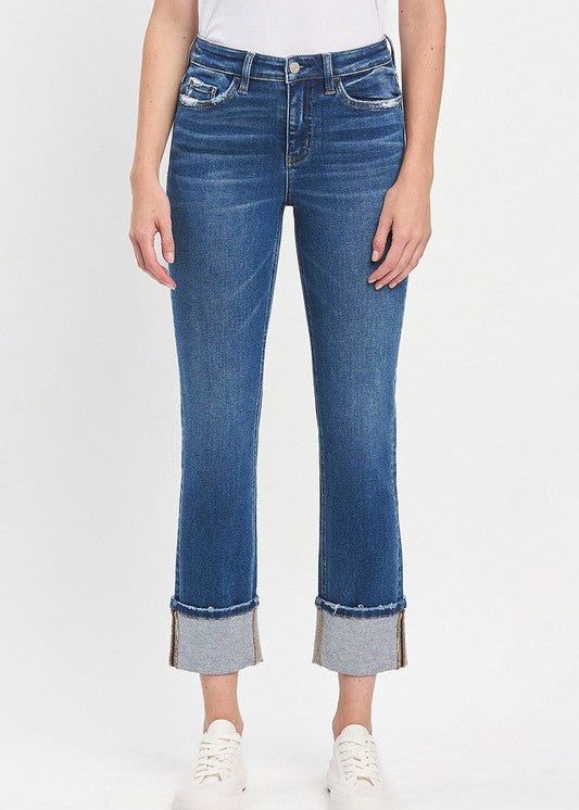 Vervet High Rise Cuff Slim Straight - The Nines