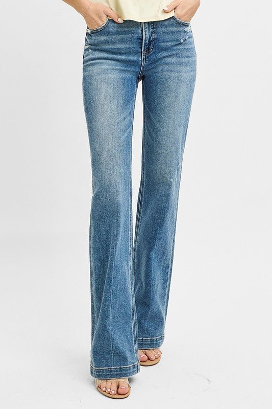 Risen Tummy Control Straight Jeans - The Nines