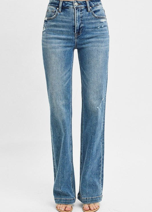 Risen Tummy Control Straight Jeans - The Nines