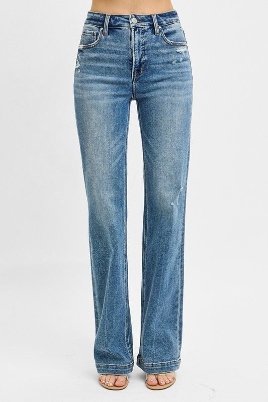 Risen Tummy Control Straight Jeans - The Nines