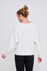 Cable Knit Dolman Pullover - 2 Colors!