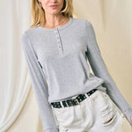 Soft Thumbhole Henley Tops - 4 Colors! - The Nines