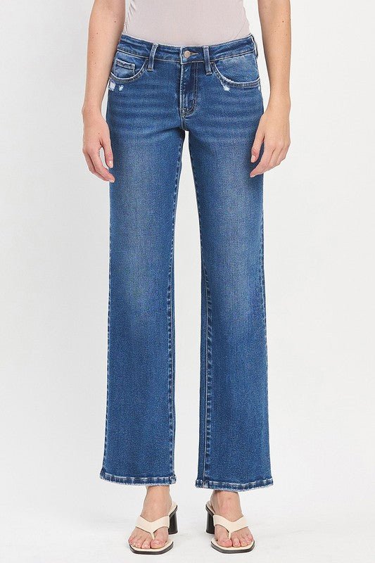 Lovervet Mid Rise Full Length Straight Jean - The Nines