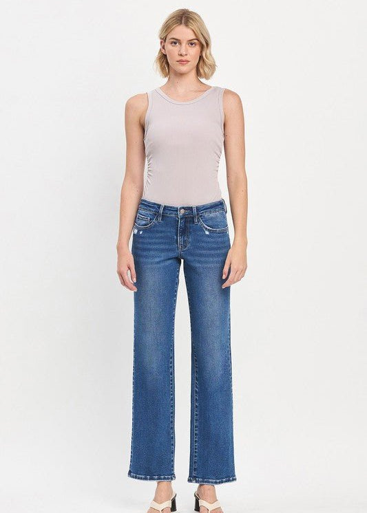 Lovervet Mid Rise Full Length Straight Jean - The Nines