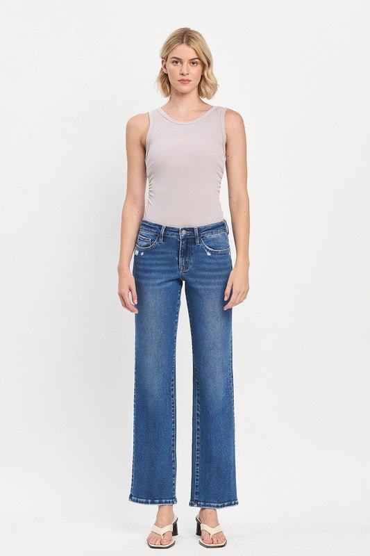 Lovervet Mid Rise Full Length Straight Jean - The Nines
