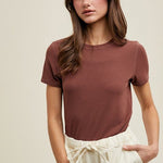 Ribbed Basic Tee - 3 colors! - The Nines