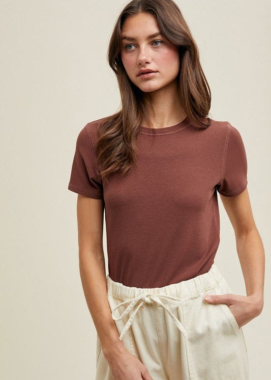 Ribbed Basic Tee - 3 colors! - The Nines