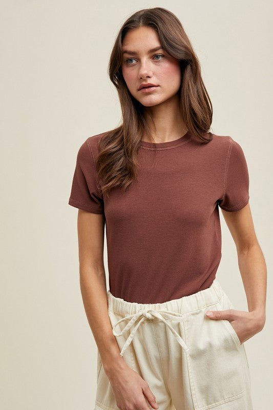 Ribbed Basic Tee - 3 colors! - The Nines