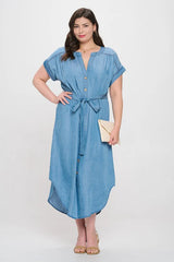 Chambray Button Down Dress